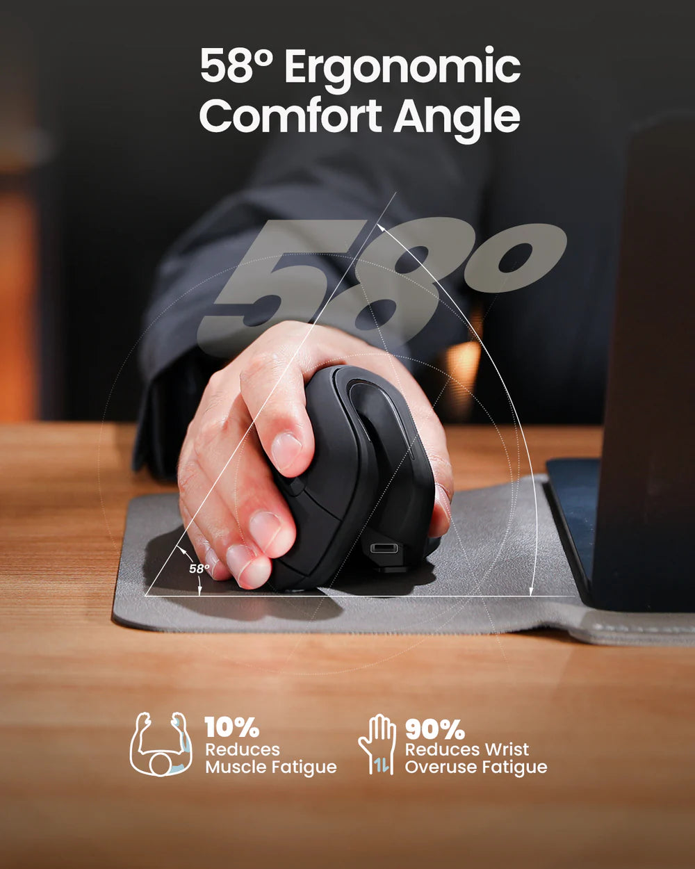 GripFlow™ Ergonomic Vertical Mouse
